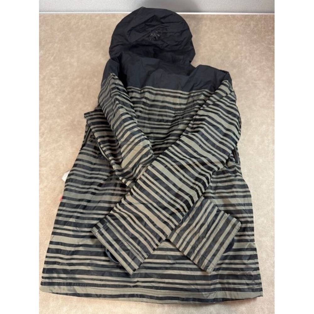 NWT Holden Mens Weston Stripe Waterproof Hooded Jacket Zip Pockets Black XL - Picture 2 of 12